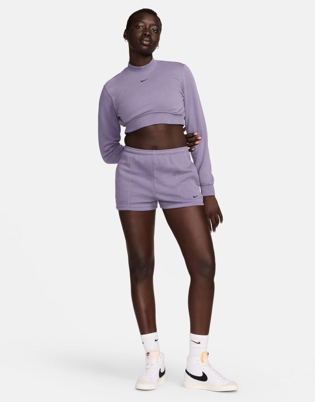 Nike Chill Knit shorts in purple product image