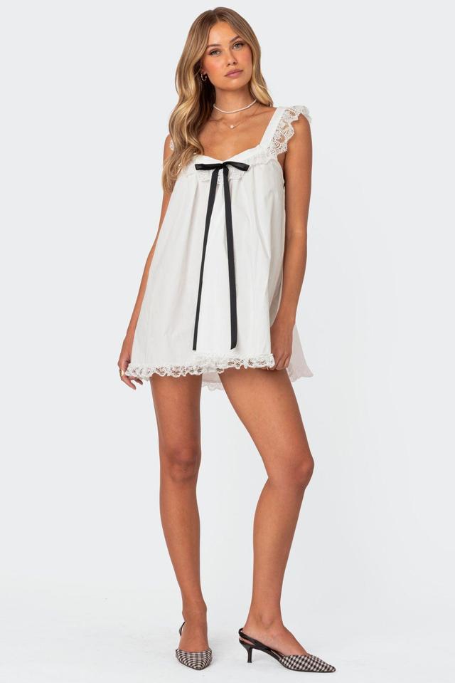 Rayne Lacey Babydoll Mini Dress Product Image