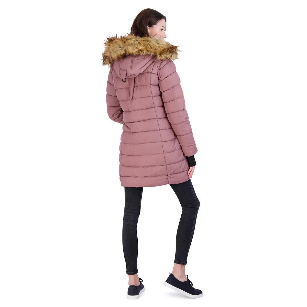 Steve Madden Women's Jacket with Faux Fur Hood Product Image