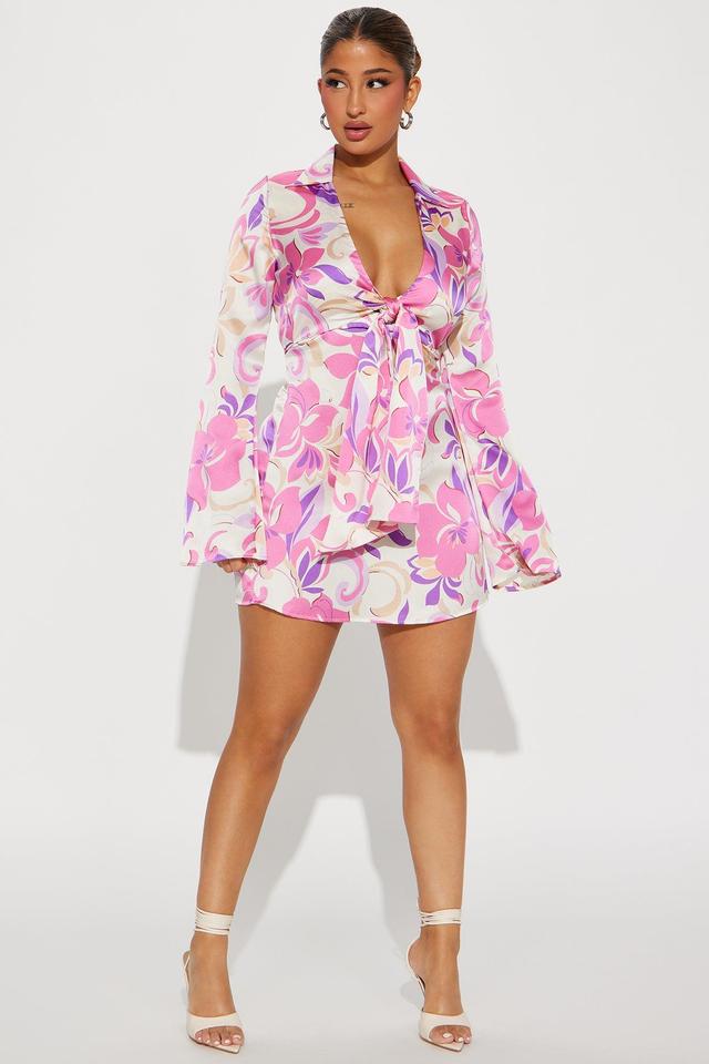 Summer Groove Mini Dress - Pink/combo Product Image