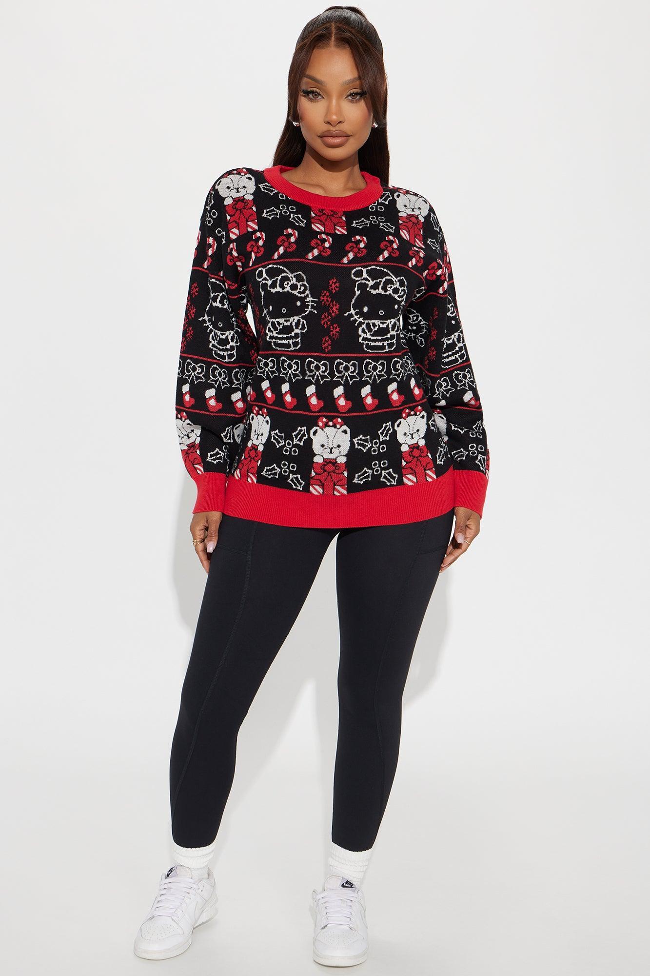 Hello Kitty Christmas Sweater - Black/combo Product Image