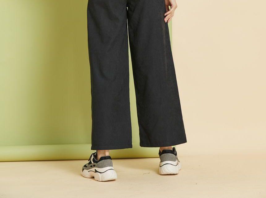 Cutout Lace-Up Wide-Leg Pants Product Image