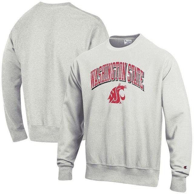 Mens Champion Gray Washington State Cougars Arch Over Logo Reverse Weave Pullover Sweatshirt Product Image