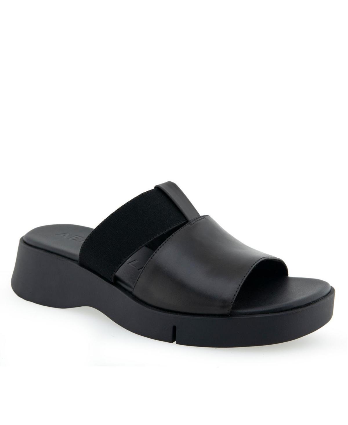 Aerosoles Franklin Womens Leather Slide Sandals Product Image