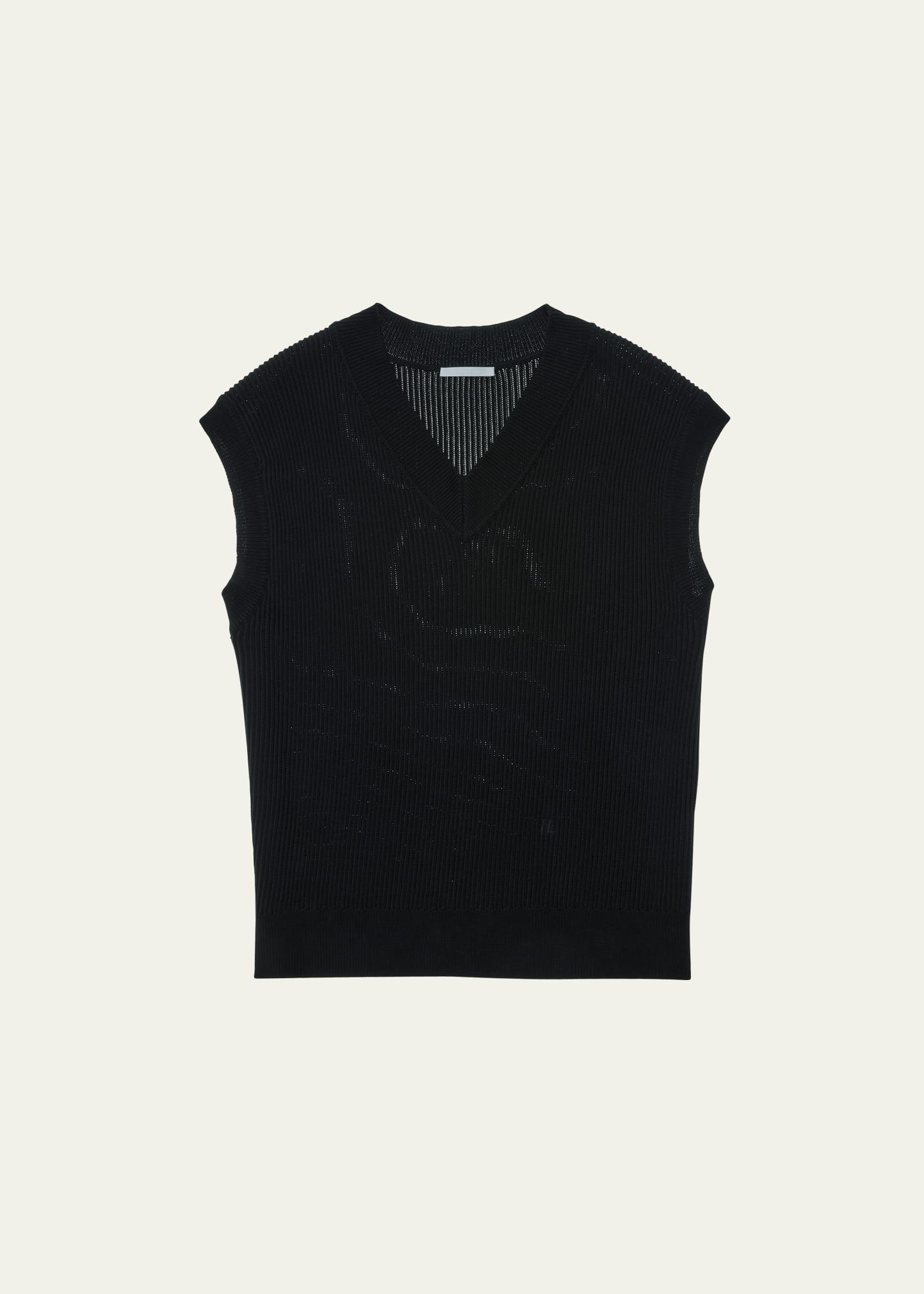 Helmut Lang Mens Ribbed Sweater Vest - Black Product Image