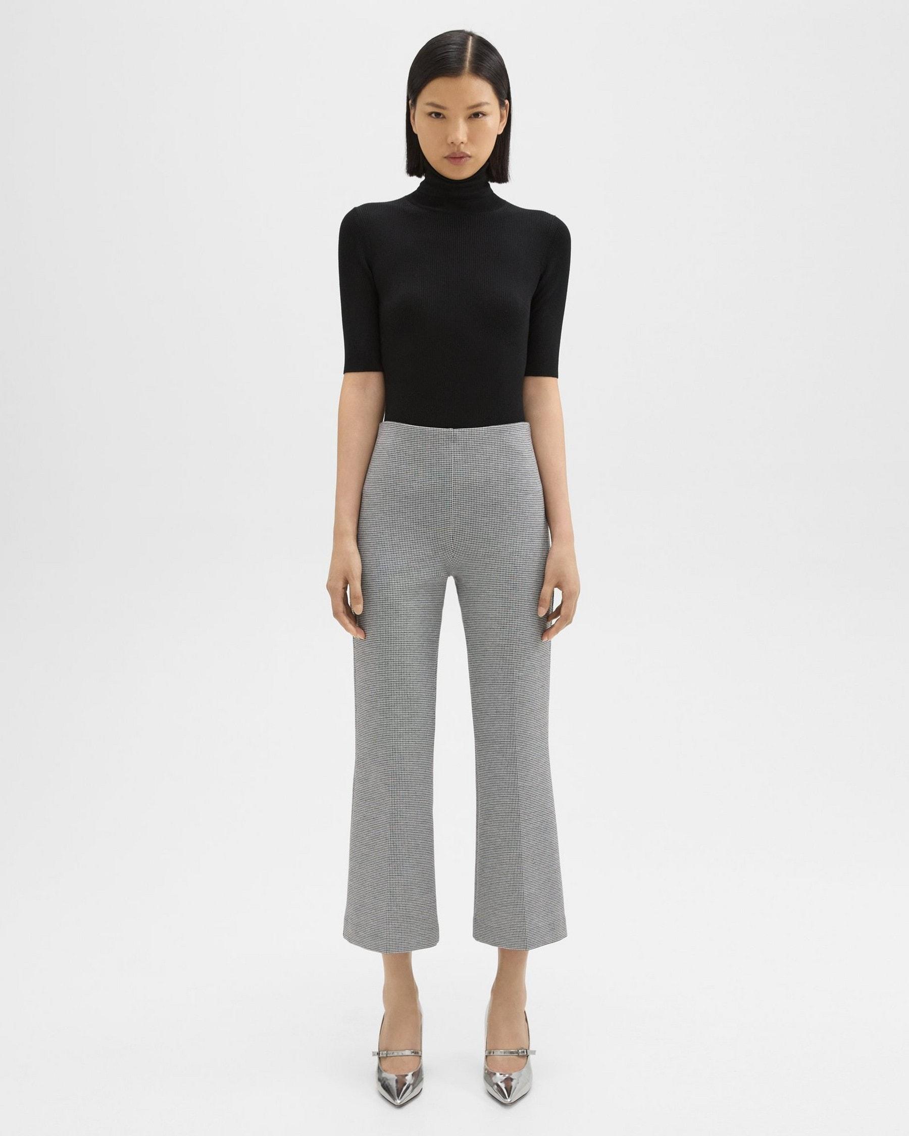 Cropped Kick Pant in Houndstooth Jersey product image