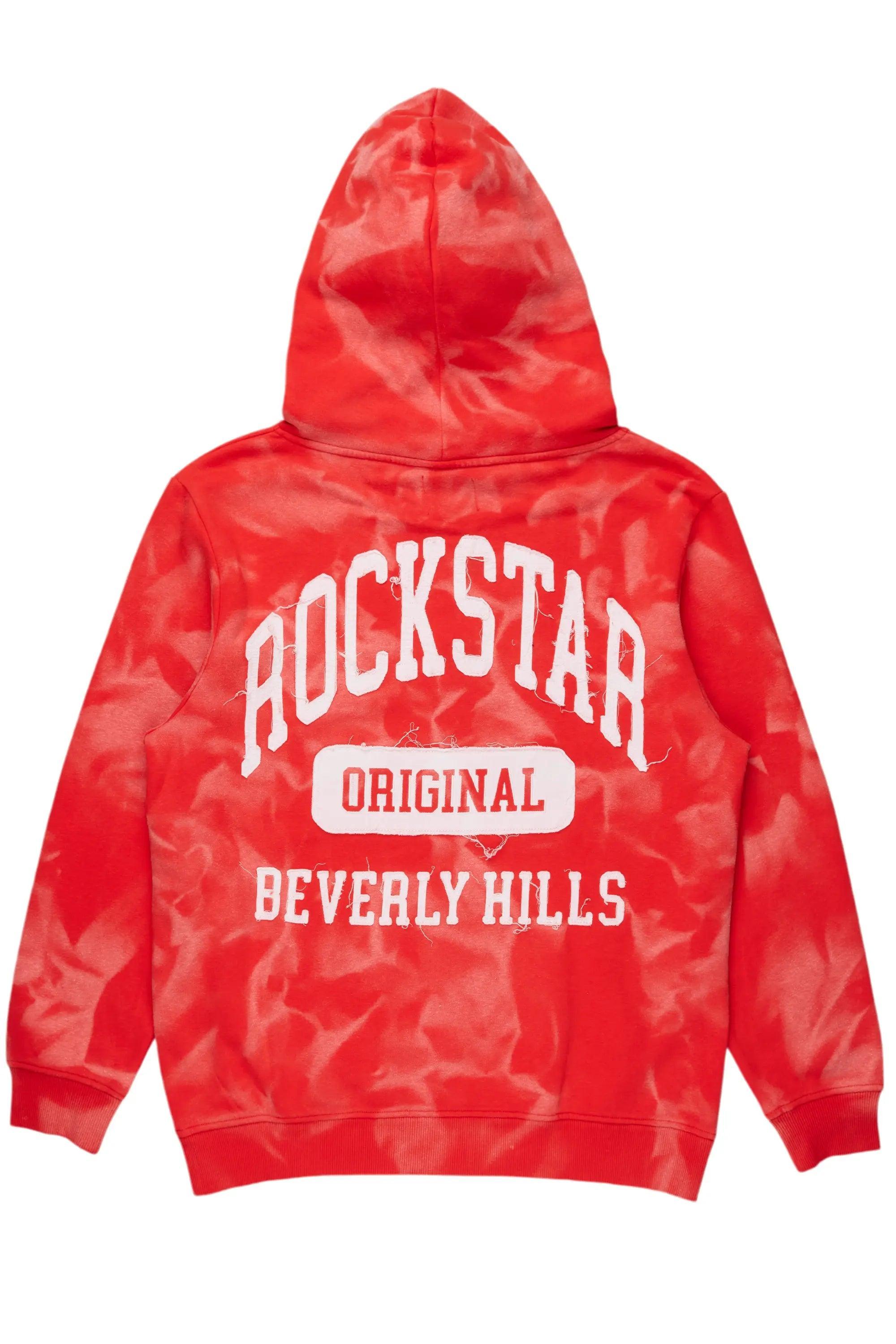 Member Red Graphic Hoodie Male Product Image