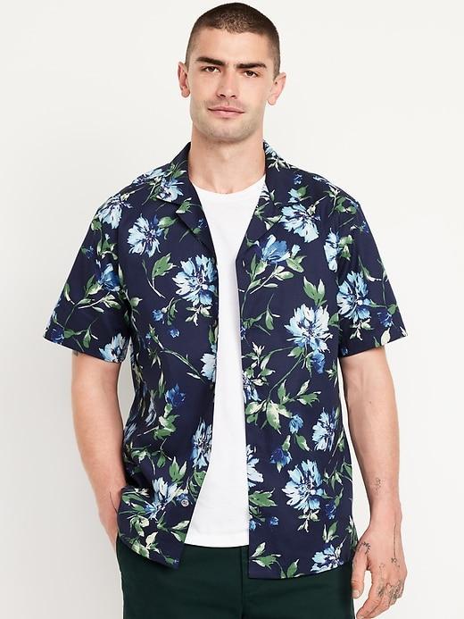 Short-Sleeve Floral Camp Shirt Product Image