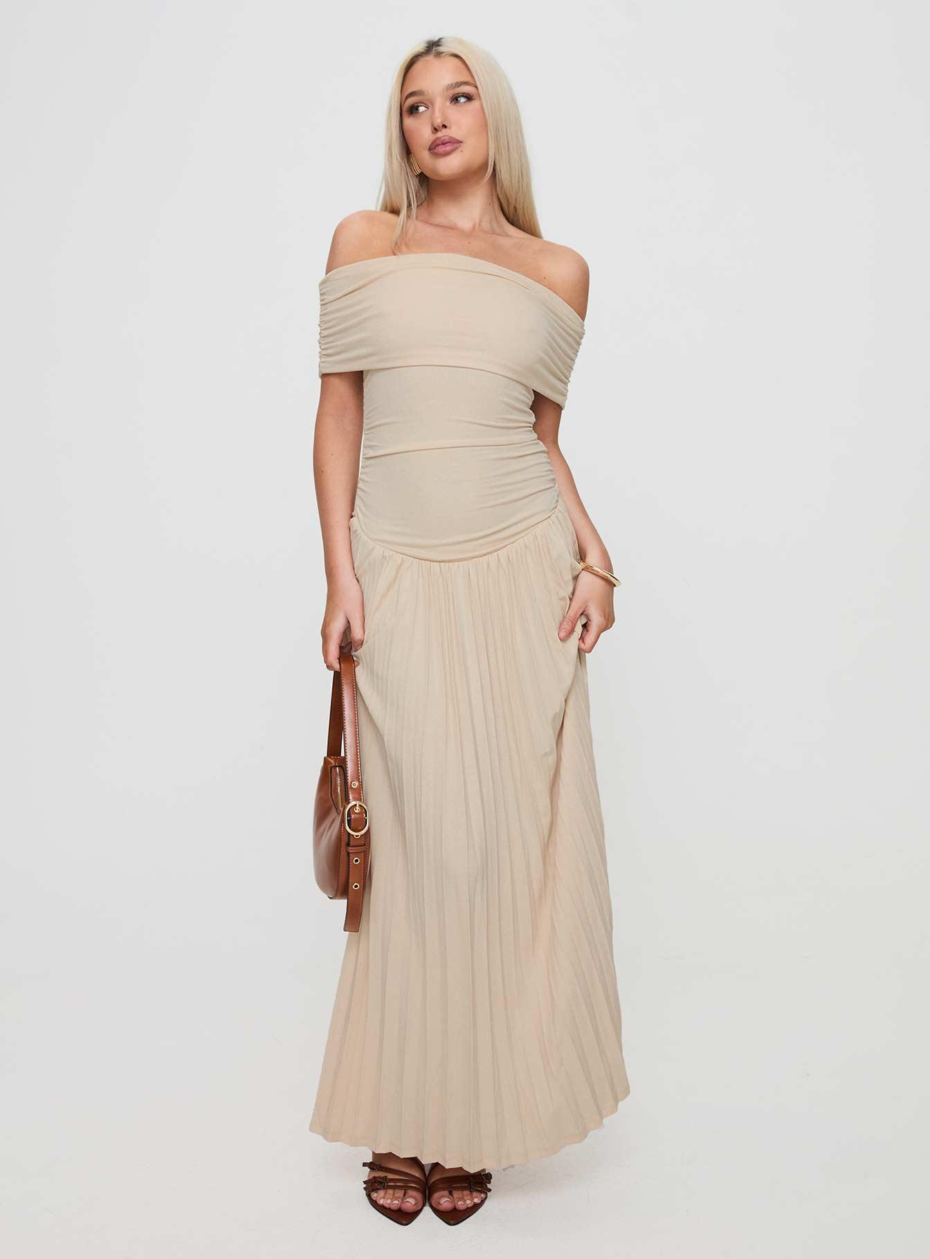 Field Of Dreams Maxi Dress Oatmeal Product Image