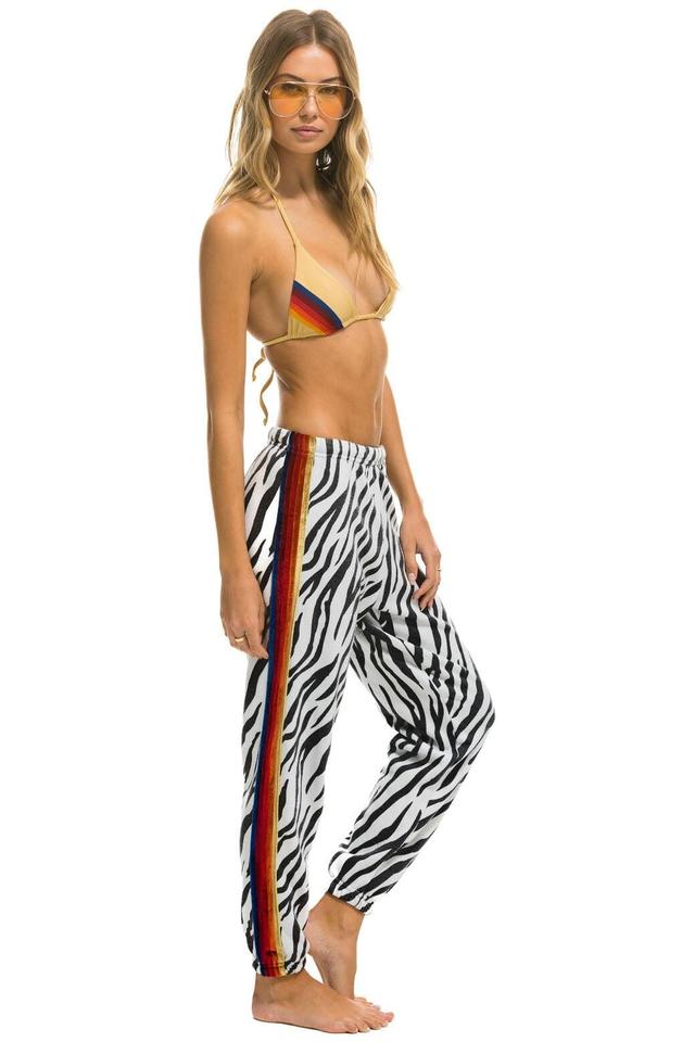 CLASSIC VELVET STRIPE SWEATPANTS - ZEBRA Female Product Image