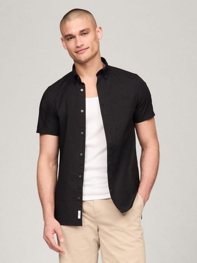 Tommy Hilfiger Men's Slim Fit Short-Sleeve Poplin Shirt Product Image