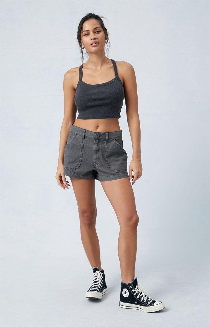 Women's Mid Rise Slouchy Workwear Shorts - Product Image