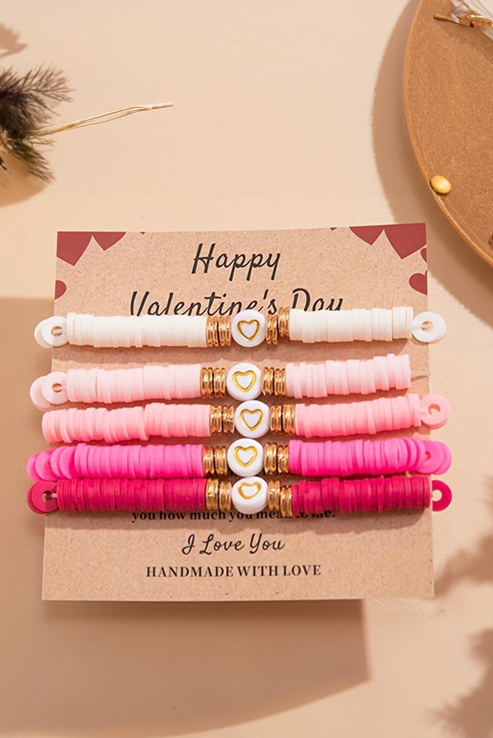 Pink Ombre Valentines Bracelet Set Product Image