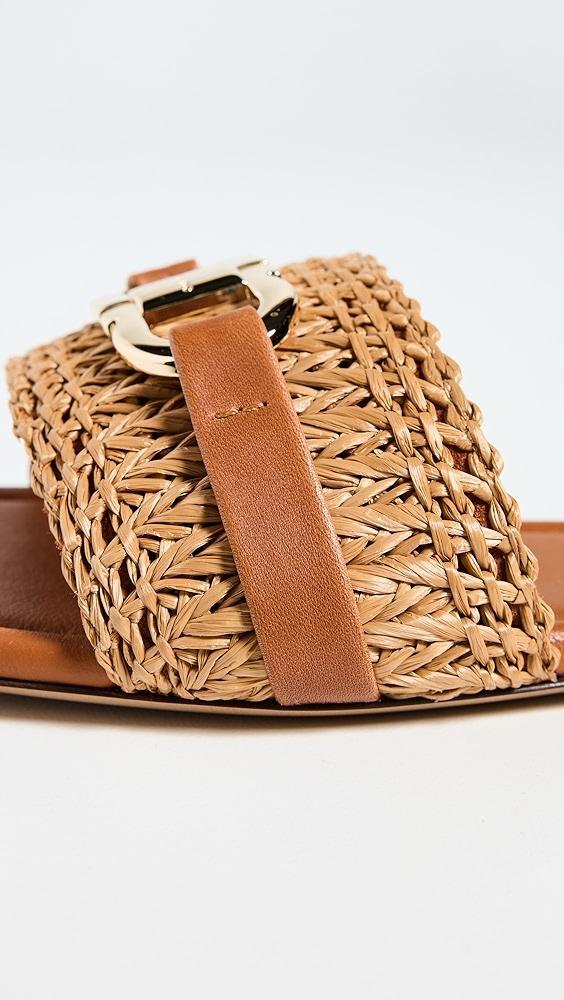 FERRAGAMO Leah Woven Raffia Sandals | Shopbop Product Image