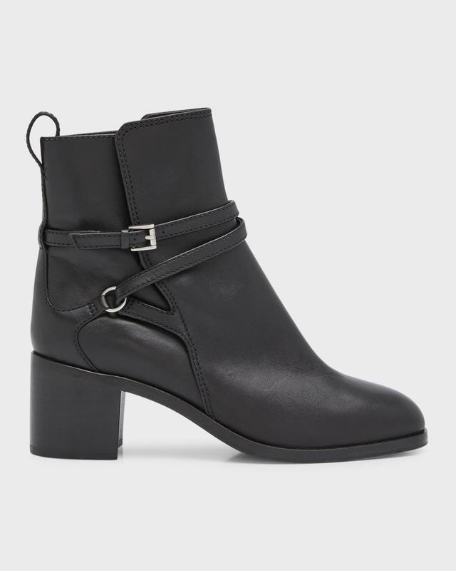 Womens Hazel Buckle 60MM Leather Ankle Boots Product Image