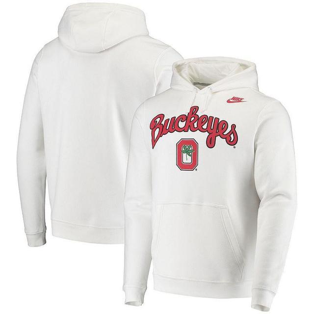 Mens Nike Ohio State Buckeyes Script Vintage School Logo Pullover Hoodie Product Image