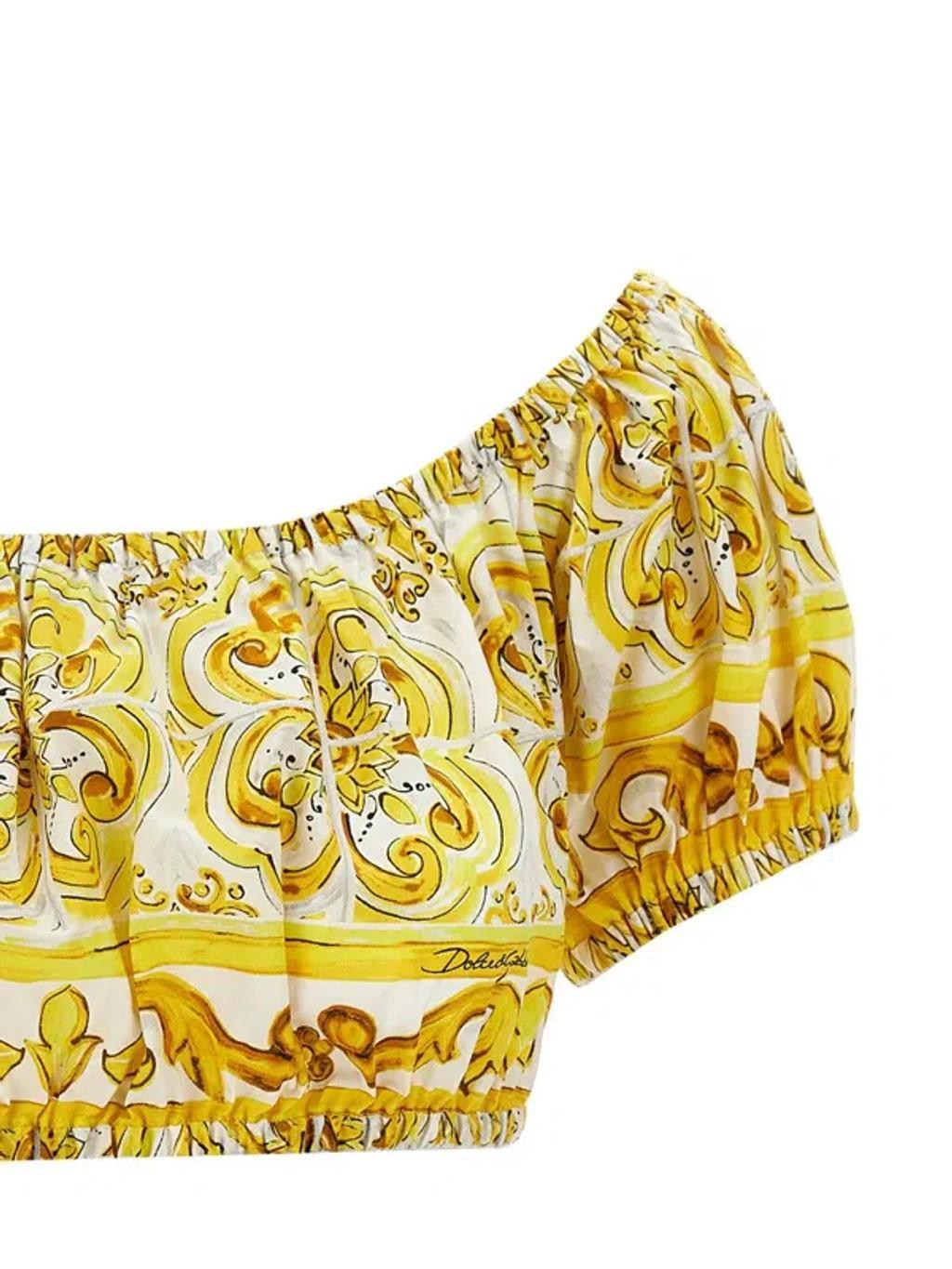 DOLCE & GABBANA Maioliche Top In Yellow Product Image