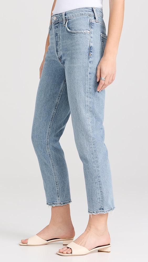 AGOLDE Riley Crop: High Rise Straight Crop Stretch Jeans | Shopbop Product Image