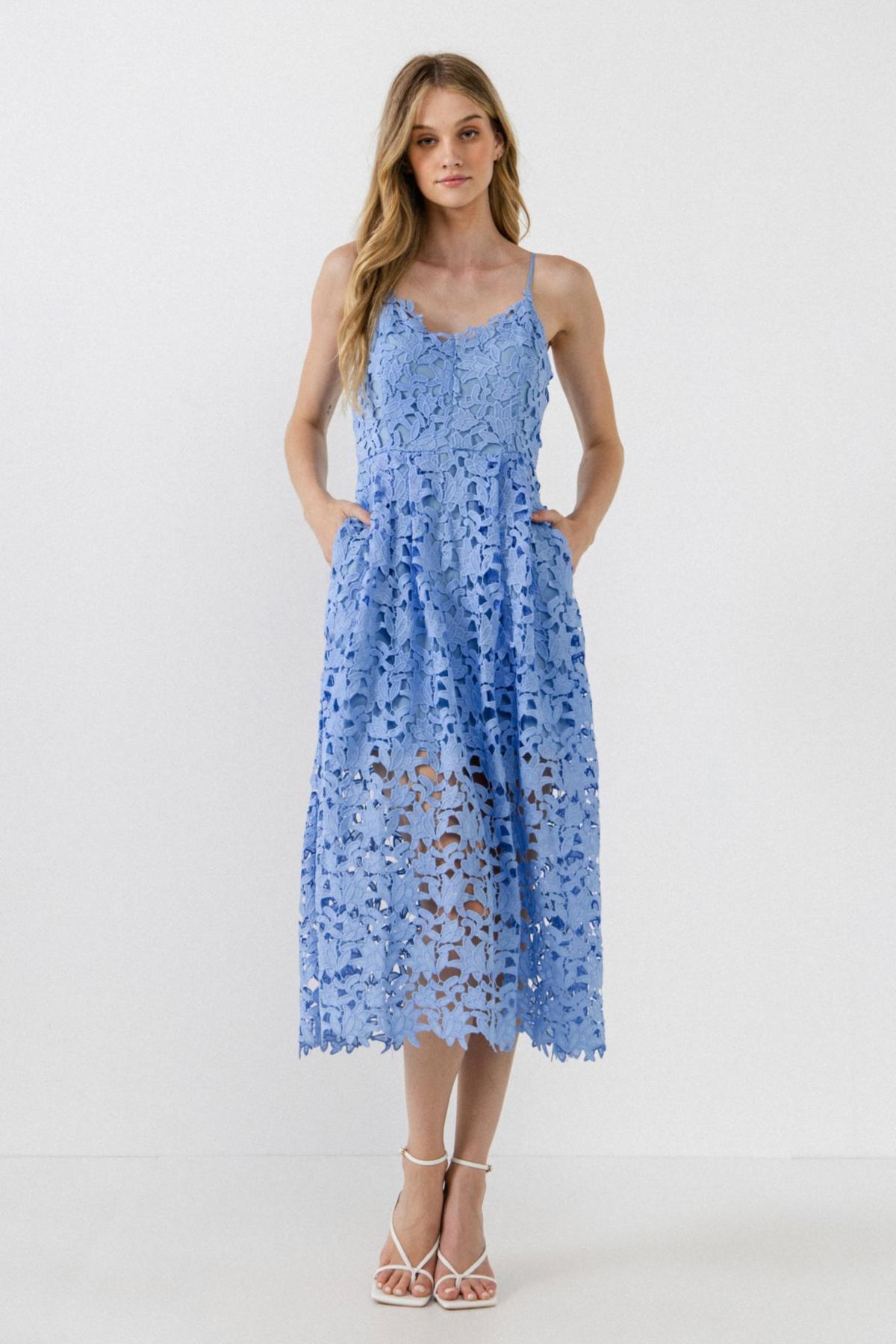 endless rose Womens Lace Cami Midi Dress Product Image