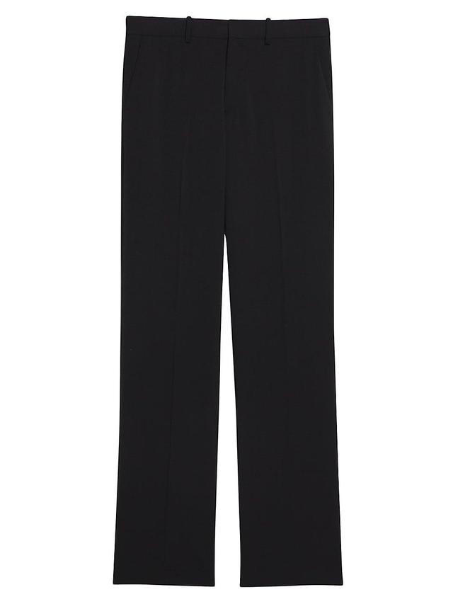 Mens Wool Straight-Leg Trousers Product Image