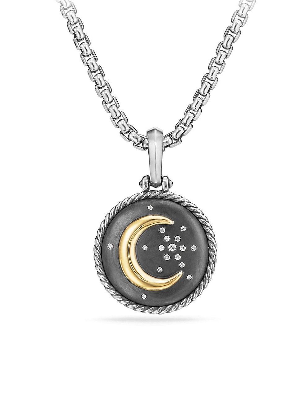 Womens Cable Collectibles Moon and Star Diamond & 18K Gold Amulet Product Image