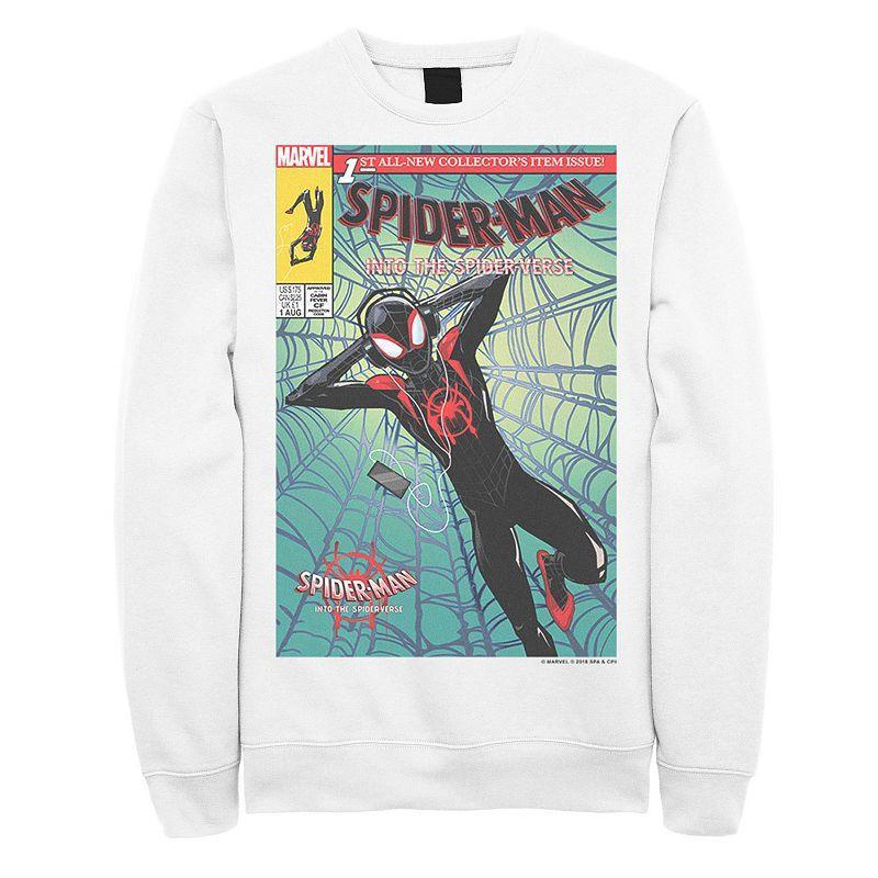 Mens Marvel Spiderverse Collectors Comic Cover Graphic Fleece Pullover Product Image