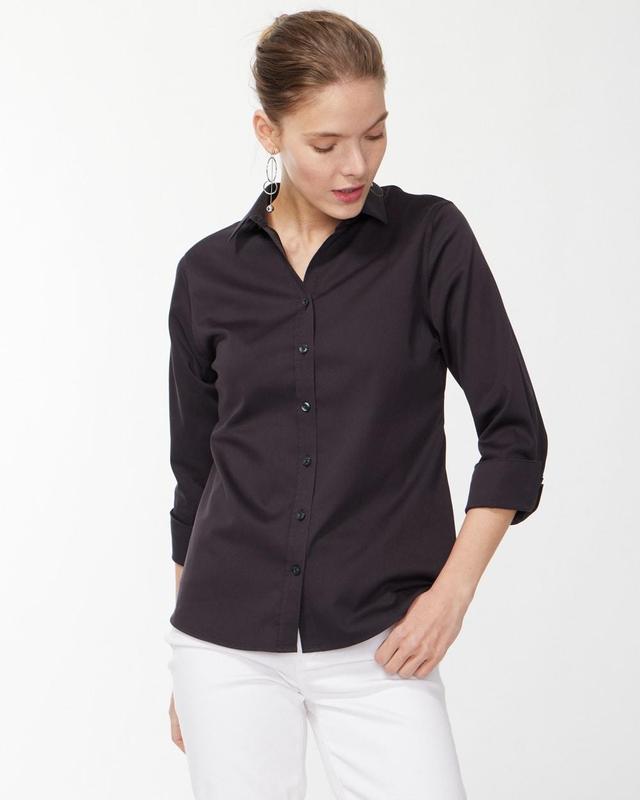 Women's No Iron 3/4 Sleeve Stretch Shirt Product Image