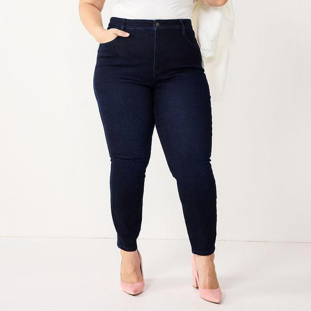 Plus Size Nine West High Rise Sculpting Skinny Jeans, Womens Product Image