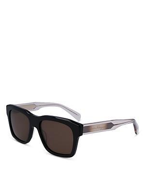 Ferragamo Classic Logo Flat Rectangular Sunglasses, 56mm Product Image