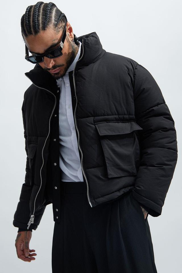 Woodruff Cropped Puffer - Black Product Image