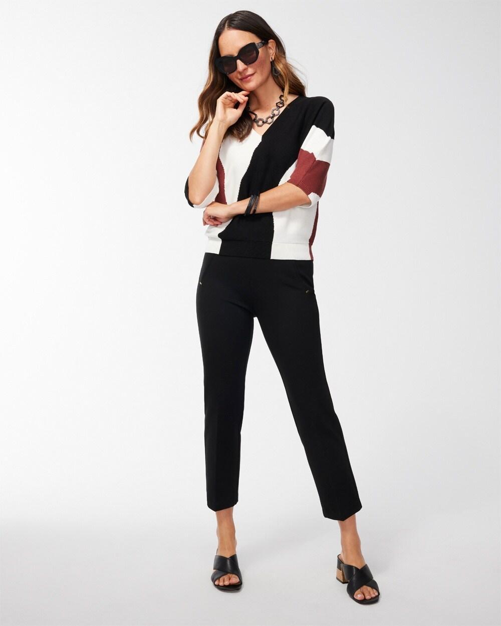 Juliet Ponte Straight Cropped Pants Product Image