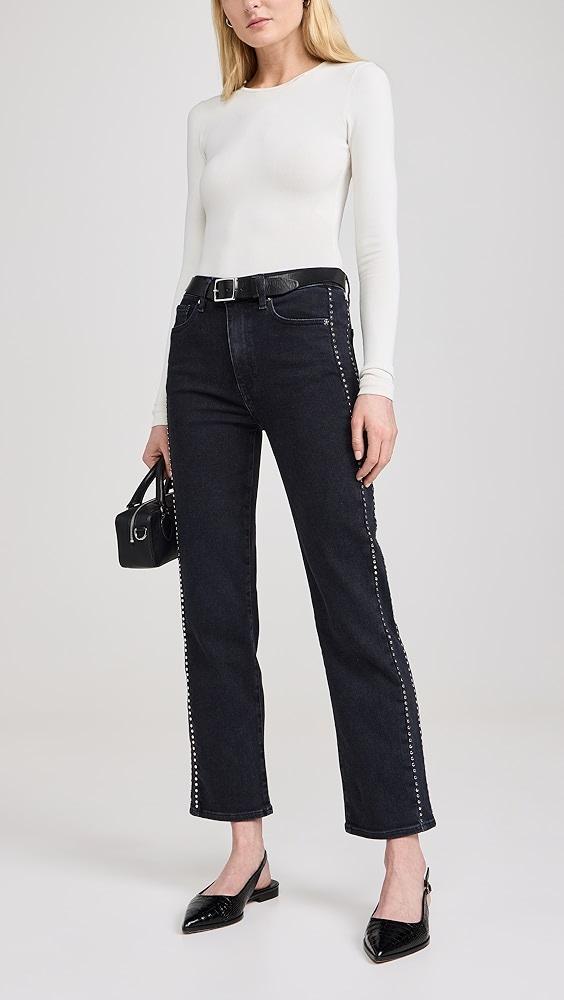 FRAME Le Sleek Straight Studded Jeans | Shopbop Product Image