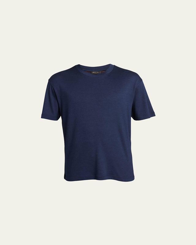 Mens Cashmere-Silk Crewneck T-Shirt Product Image