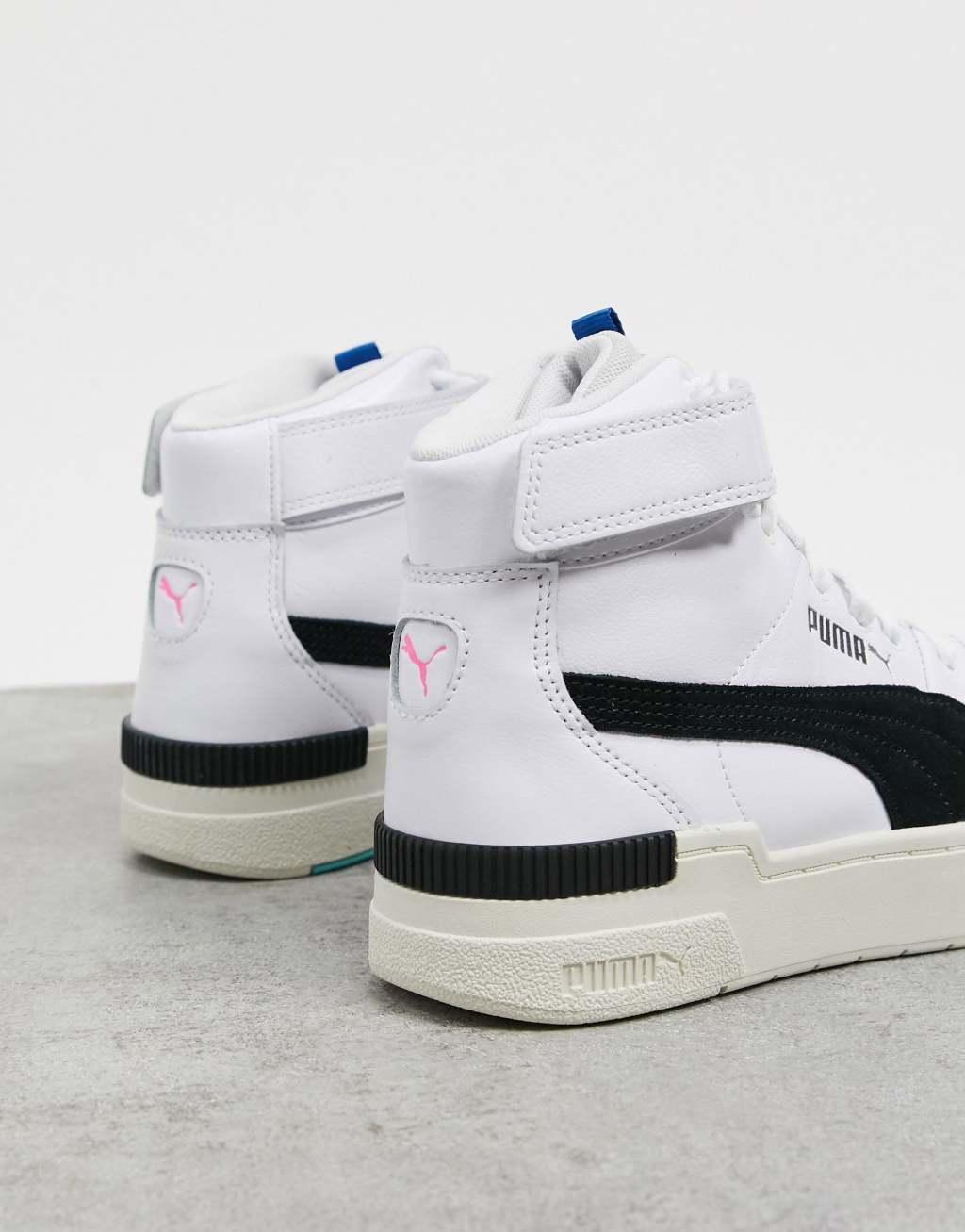 Puma Cali Sport Hi-top sneakers in white and black Product Image