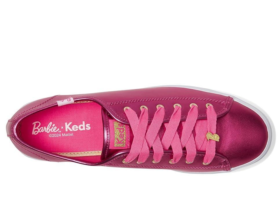 Keds X Barbie Triple Up Lace-Up Metallic Leather) Women's Shoes Product Image