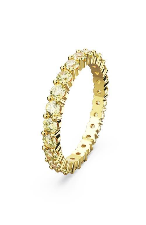 Swarovski Matrix Yellow Crystal Stack Ring in Gold Tone Product Image