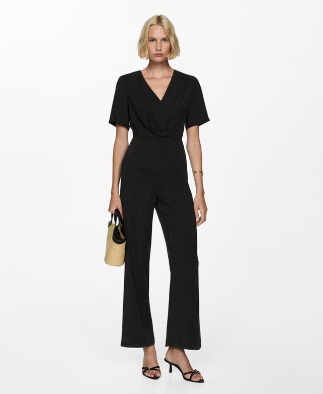 Mango Womens Knotted Modal Jumpsuit Product Image