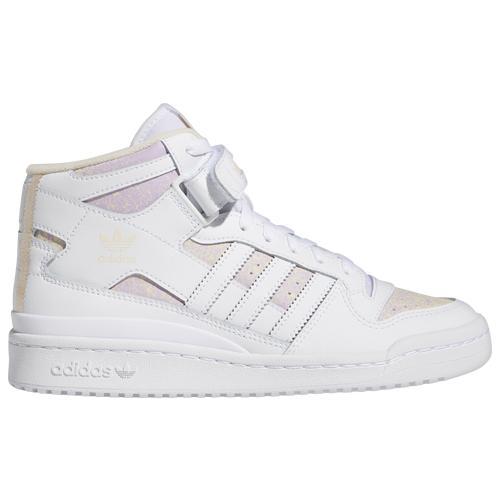 adidas Originals Womens Forum Mid - Shoes Ftwr White/Bliss Orange/Ftwr White Product Image