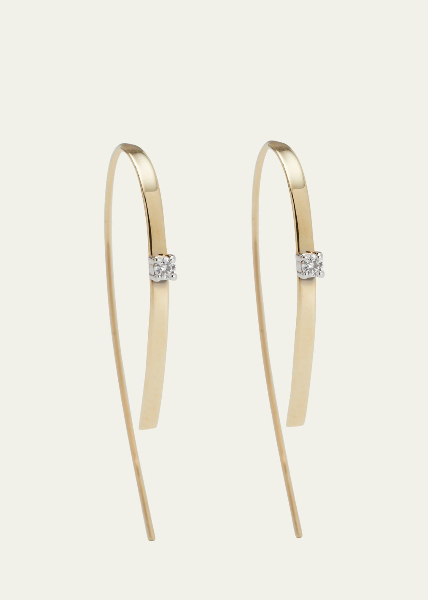 Lana Small Diamond Hooked On Hoop Earrings Product Image