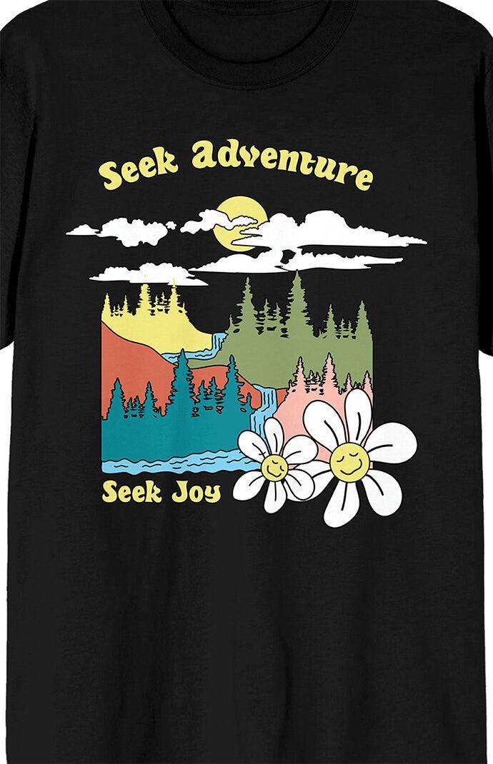 Mens Positive Vibes Seek Adventure T-Shirt Product Image