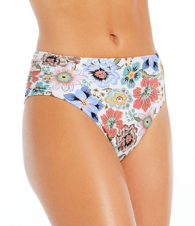 O'Neill Talitha Long Beach Floral Print Side Ruched High Rise Swim Bottom Product Image