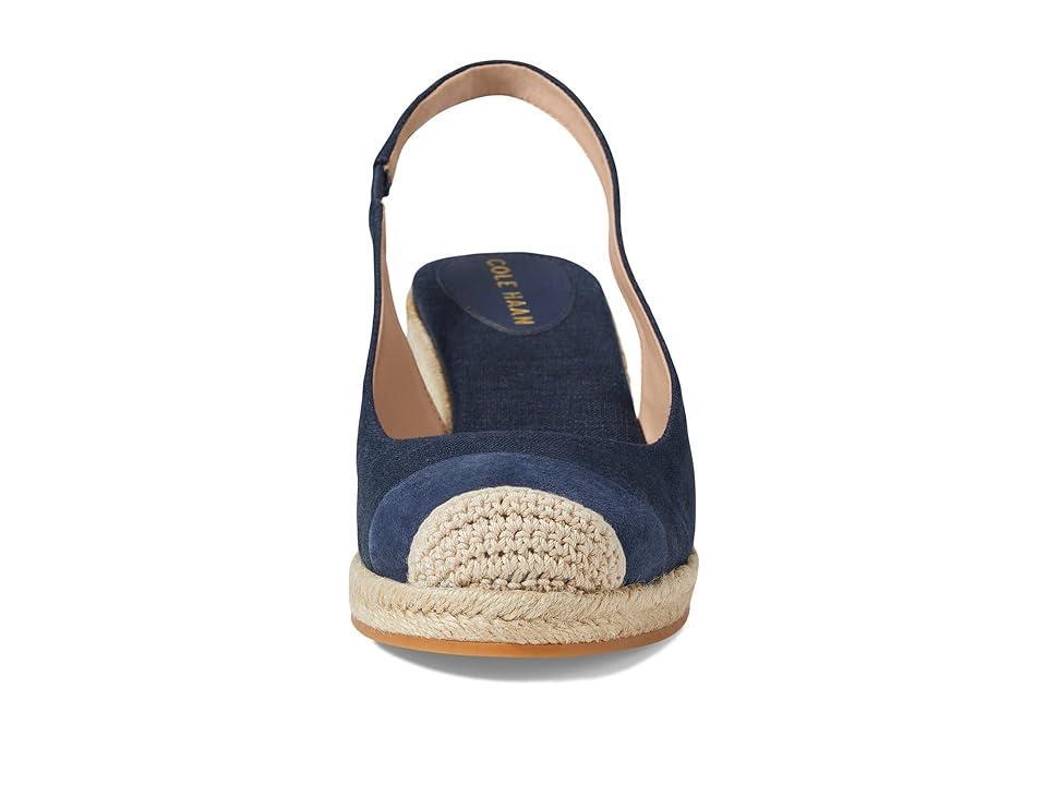 Cole Haan Cloudfeel Espadrille Wedge Slingback 80 mm Blazer Suede) Women's Shoes Product Image