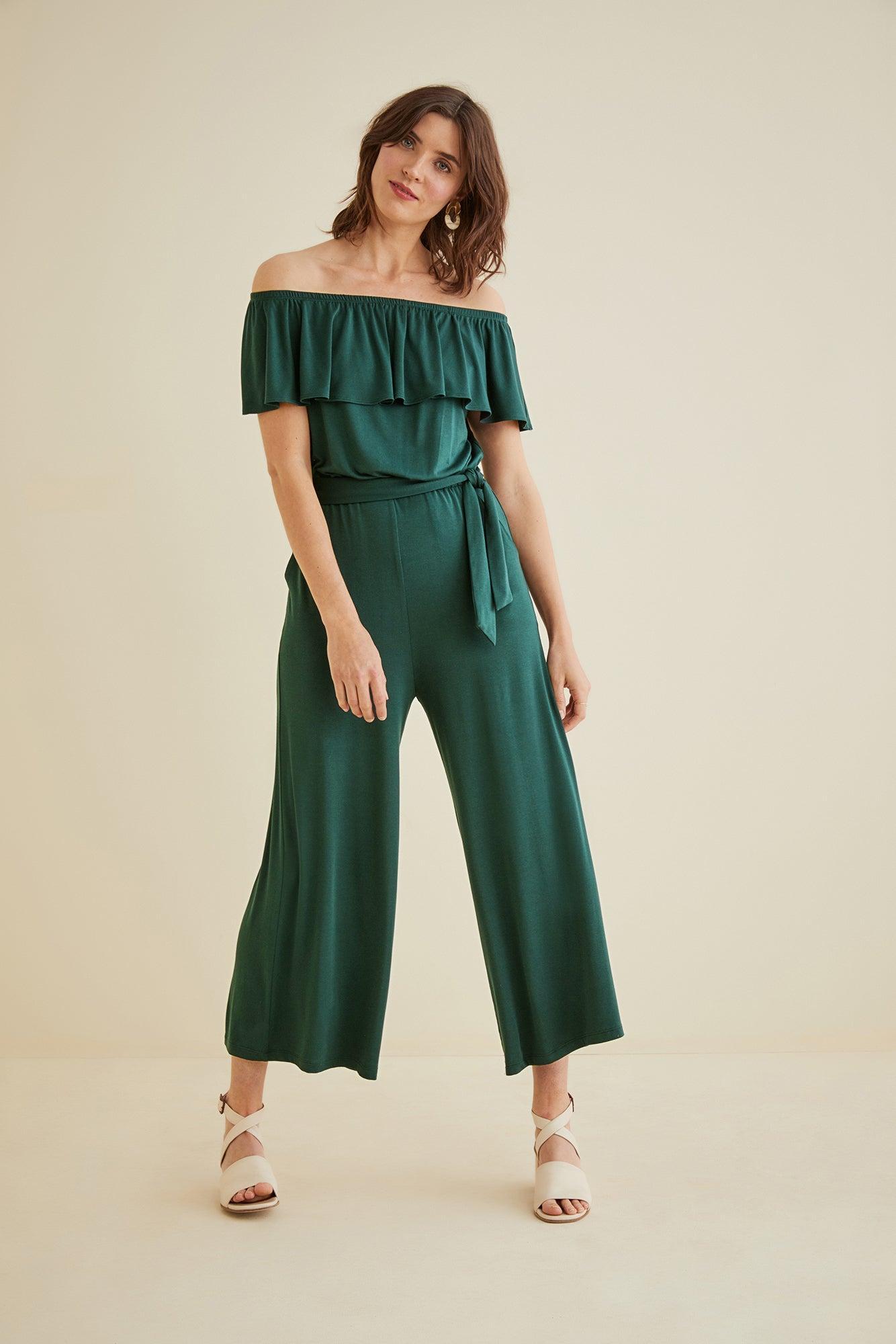 Aki Jumpsuit - Emerald Green - ReAmour Product Image