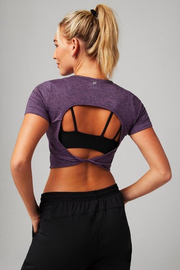 Dry-Flex Open Back Twist Short-Sleeve Tee Product Image