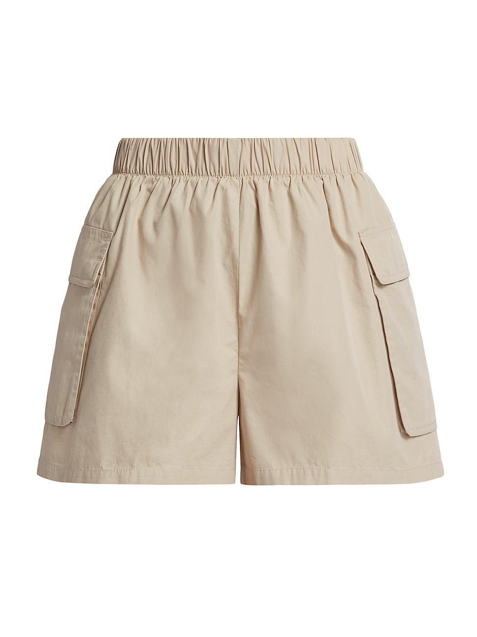 Womens Cotton Poplin Cargo Shorts Product Image