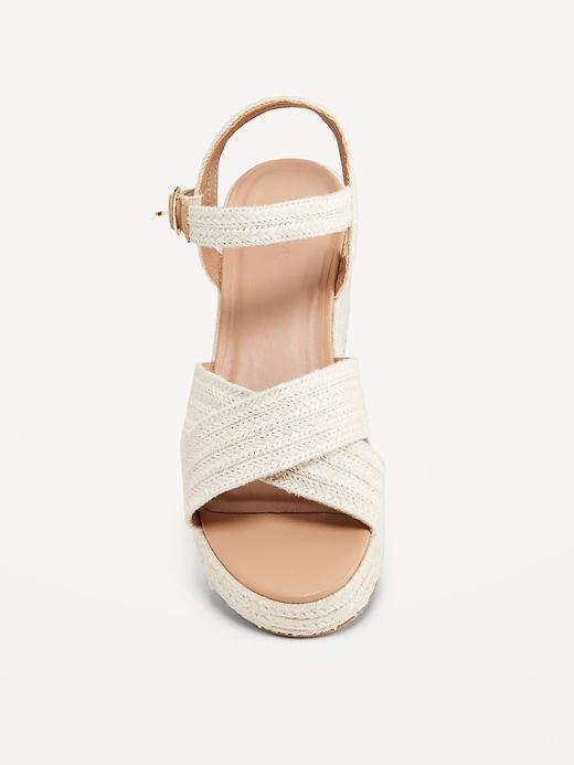 Espadrille Cross-Strap Platform Sandals Product Image