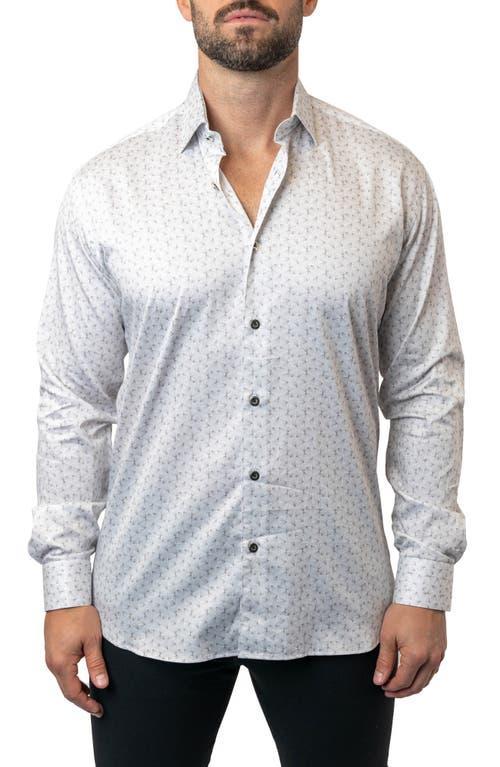 Maceoo Fibonacci Stretchprism White Performance Button-Up Shirt Product Image