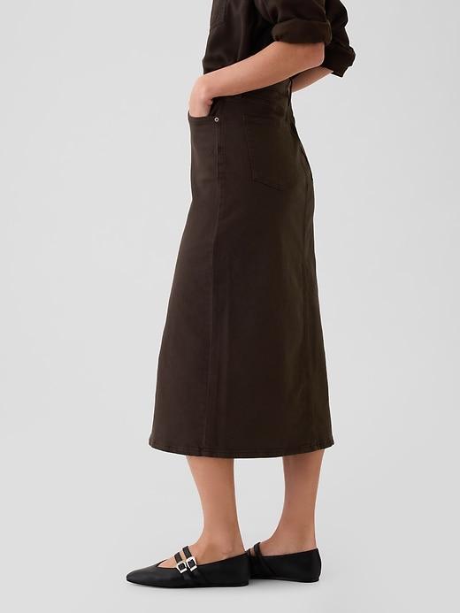 Denim Midi Skirt Product Image