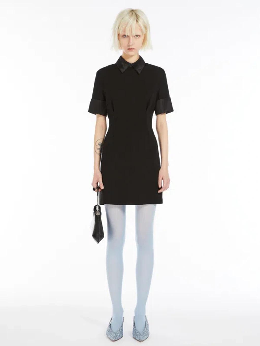 MAX MARA Short-sleeved Mini Dress In Black Product Image