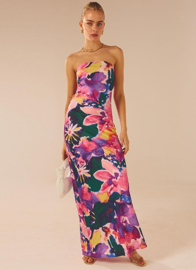 Carried Away Maxi Dress - Candy Bouquet Product Image